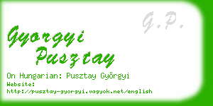 gyorgyi pusztay business card